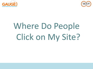 Where Do People
Click on My Site?
 