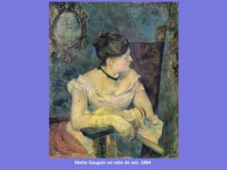 Mette Gauguin en robe de soir. 1884
 