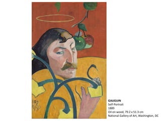 GAUGUIN
Self-Portrait
1889
Oil on wood, 79.2 x 51.3 cm
National Gallery of Art, Washington, DC
 