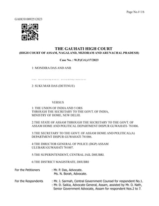 Page No.# 1/6
GAHC010092512023
THE GAUHATI HIGH COURT
(HIGH COURT OF ASSAM, NAGALAND, MIZORAM AND ARUNACHAL PRADESH)
Case ...