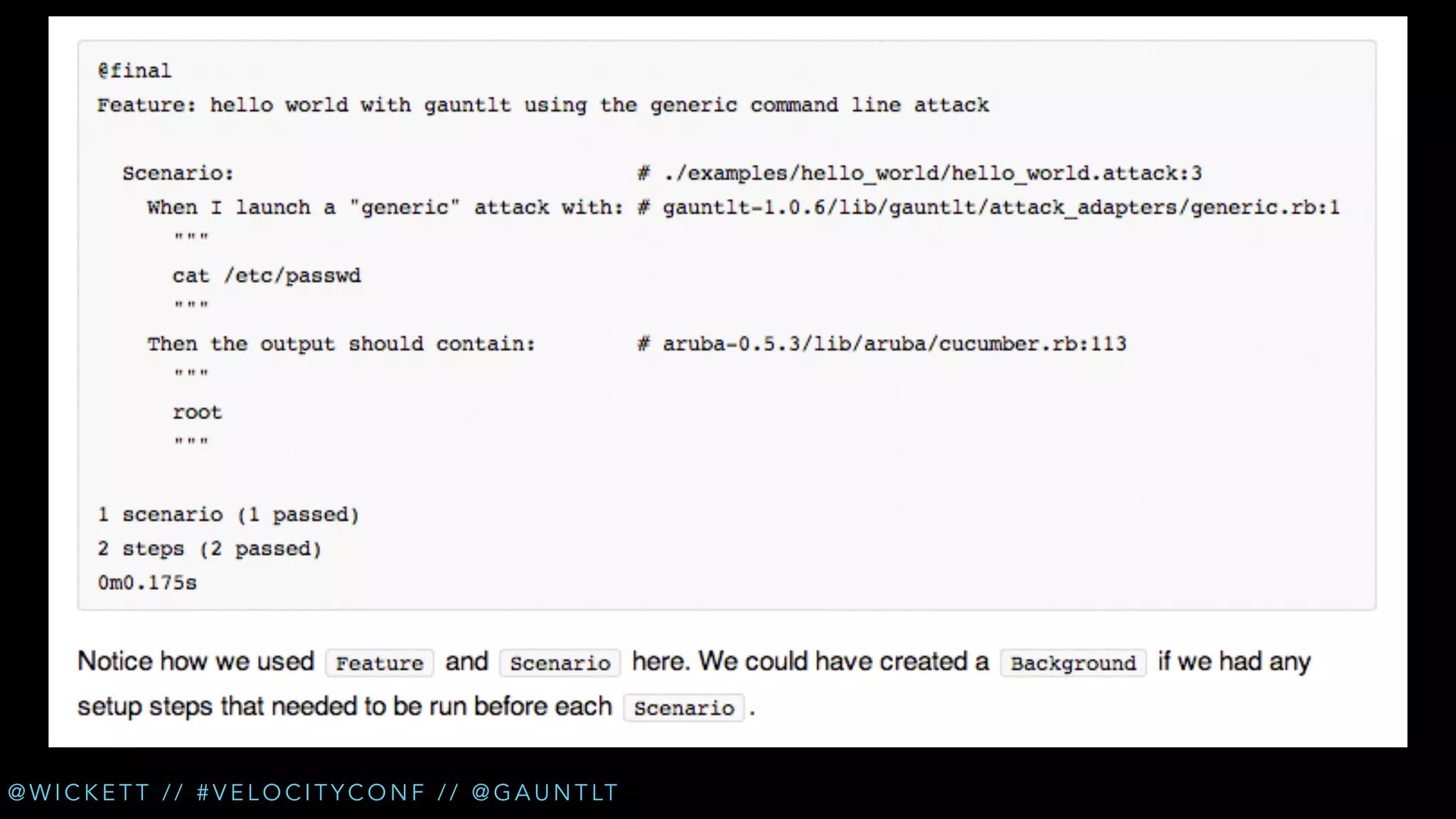 @ W I C K E T T / / # V E L O C I T Y C O N F / / @ G A U N T LT

 