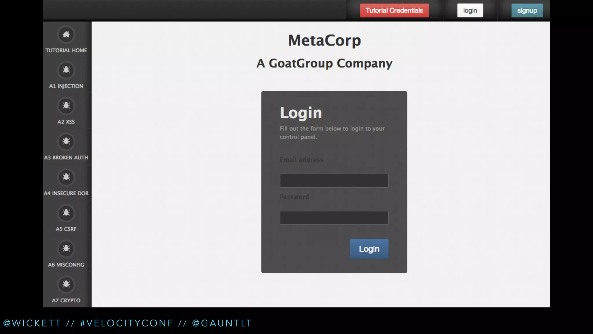 @ W I C K E T T / / # V E L O C I T Y C O N F / / @ G A U N T LT

 