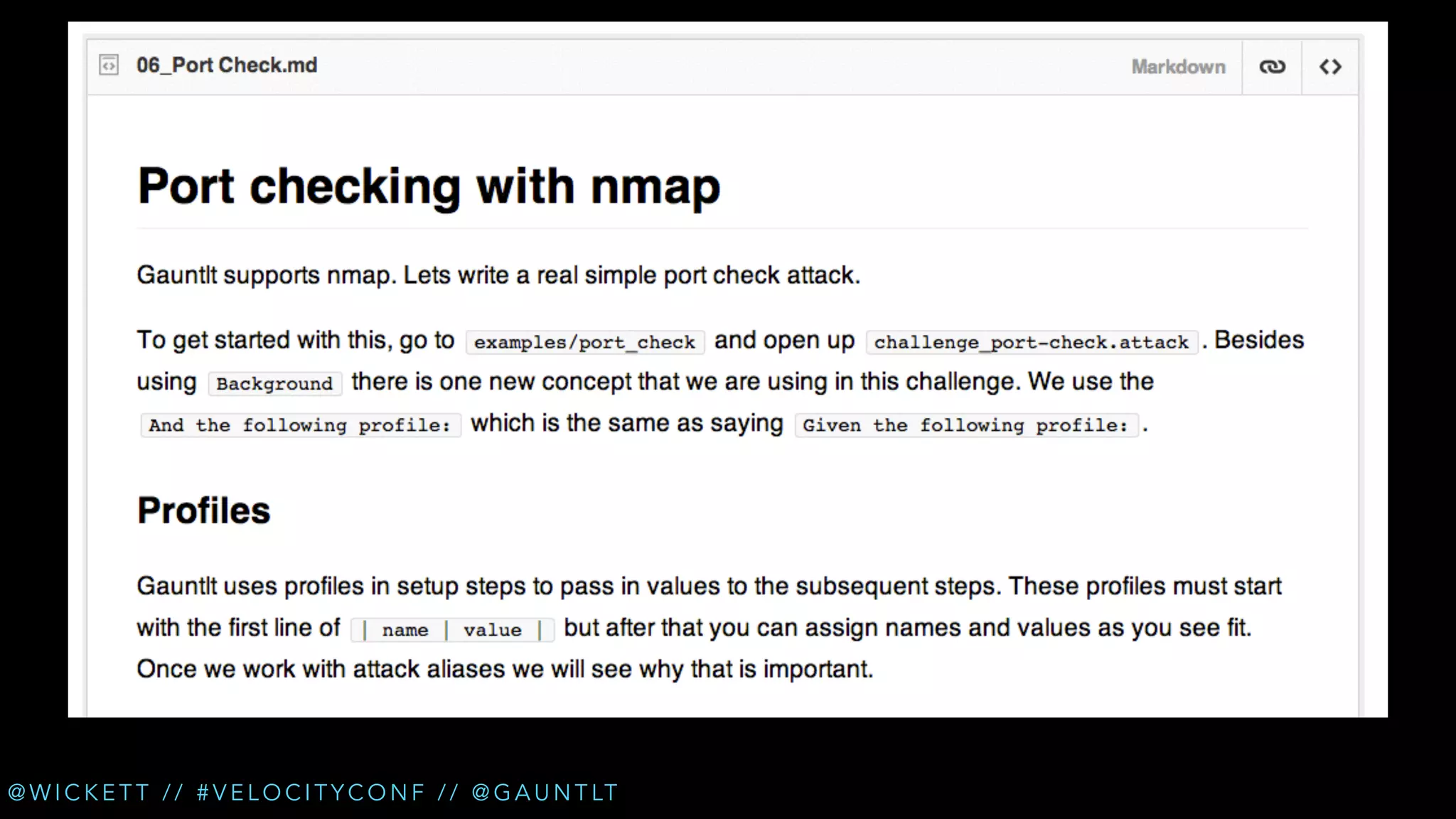 @ W I C K E T T / / # V E L O C I T Y C O N F / / @ G A U N T LT

 