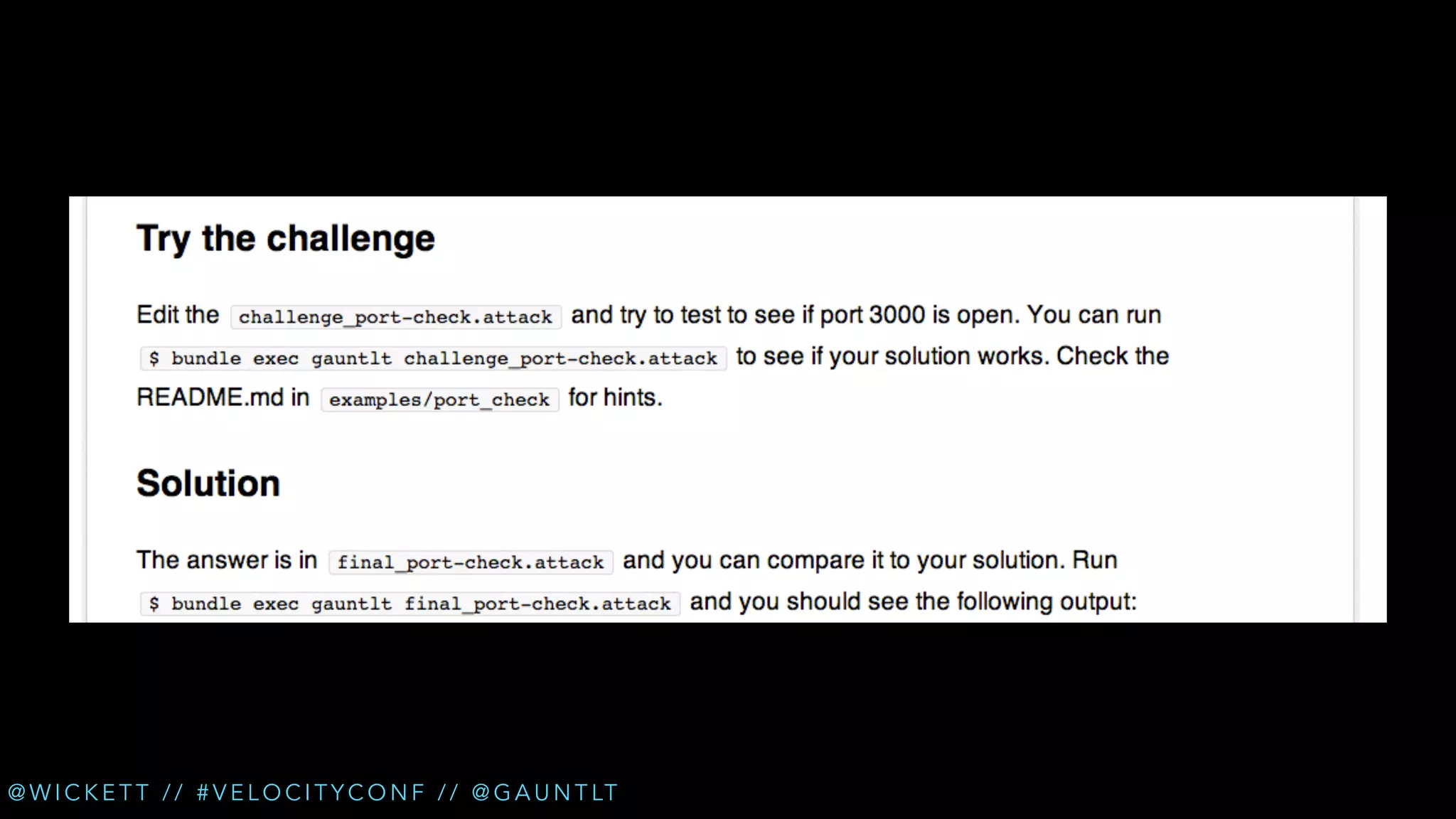 @ W I C K E T T / / # V E L O C I T Y C O N F / / @ G A U N T LT

 