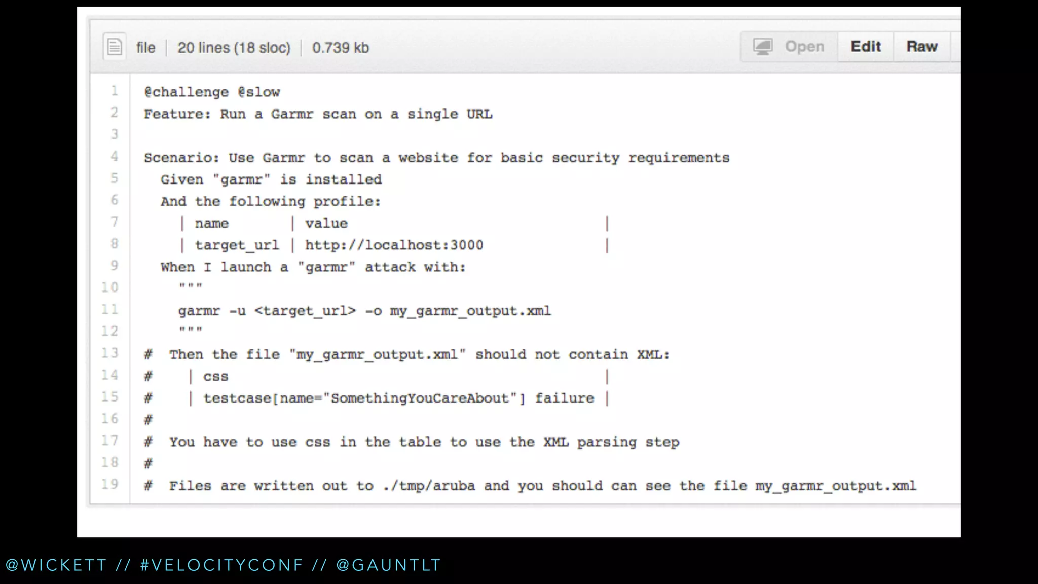 @ W I C K E T T / / # V E L O C I T Y C O N F / / @ G A U N T LT

 