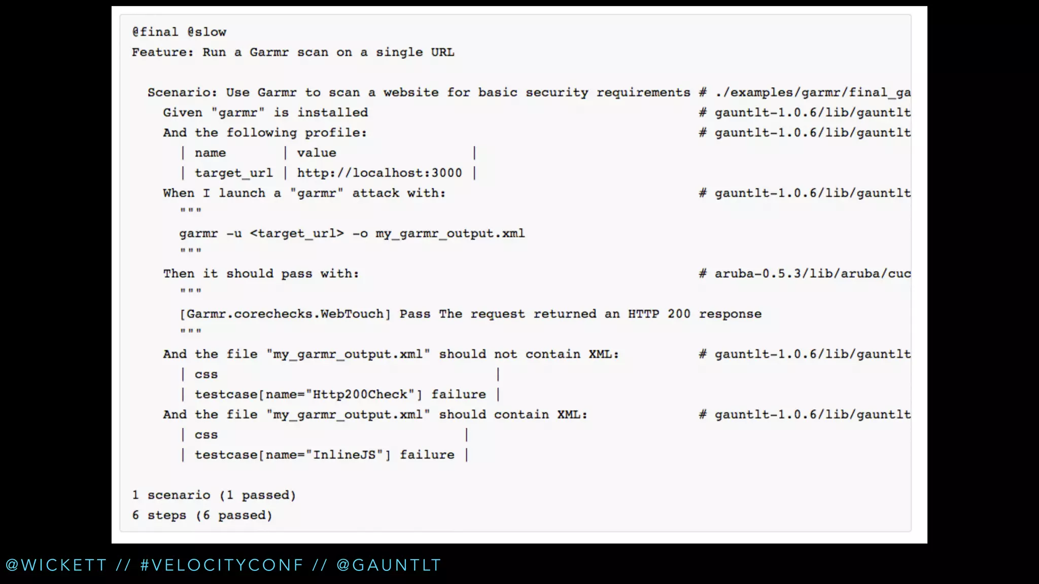@ W I C K E T T / / # V E L O C I T Y C O N F / / @ G A U N T LT

 