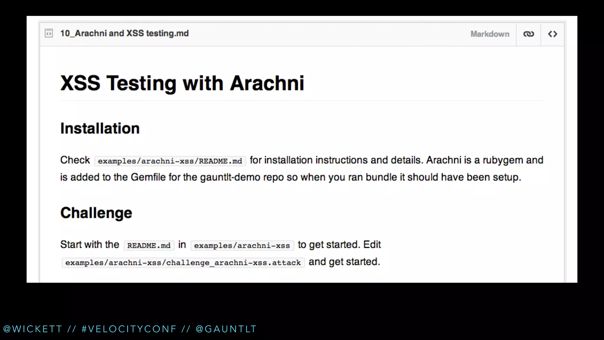 @ W I C K E T T / / # V E L O C I T Y C O N F / / @ G A U N T LT

 