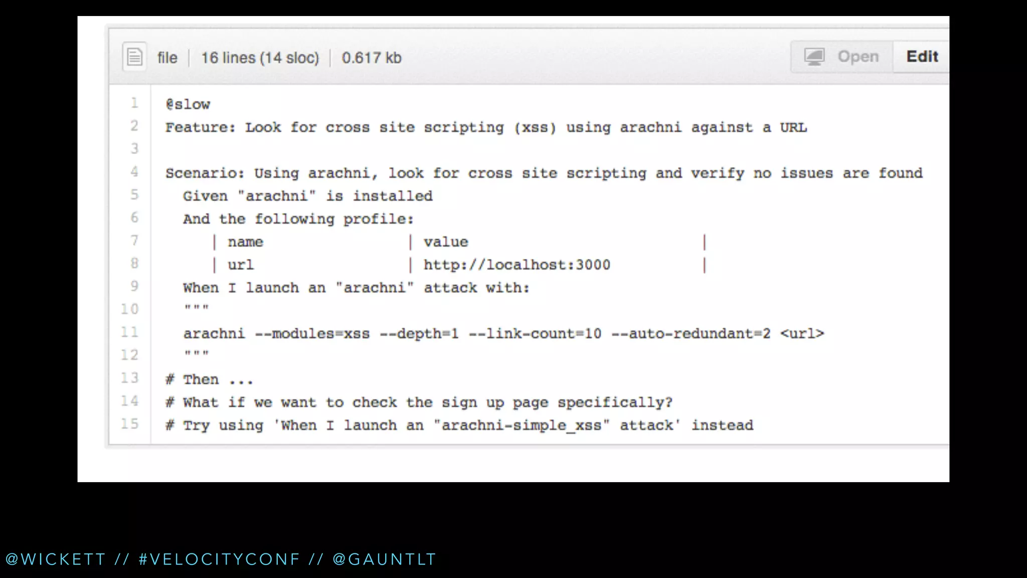 @ W I C K E T T / / # V E L O C I T Y C O N F / / @ G A U N T LT

 