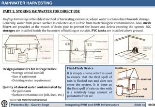 Integrating Rainwater Harvesting & Stormwater Management | PPTX
