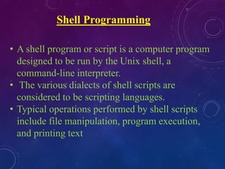 system management -shell programming by Gaurav raikar | PPTX