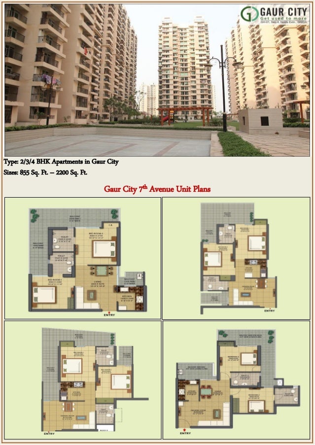 Gaur City Township Greater Noida West 234 BHK Apartments