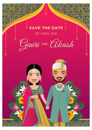 Gauri and akash wedding invitation