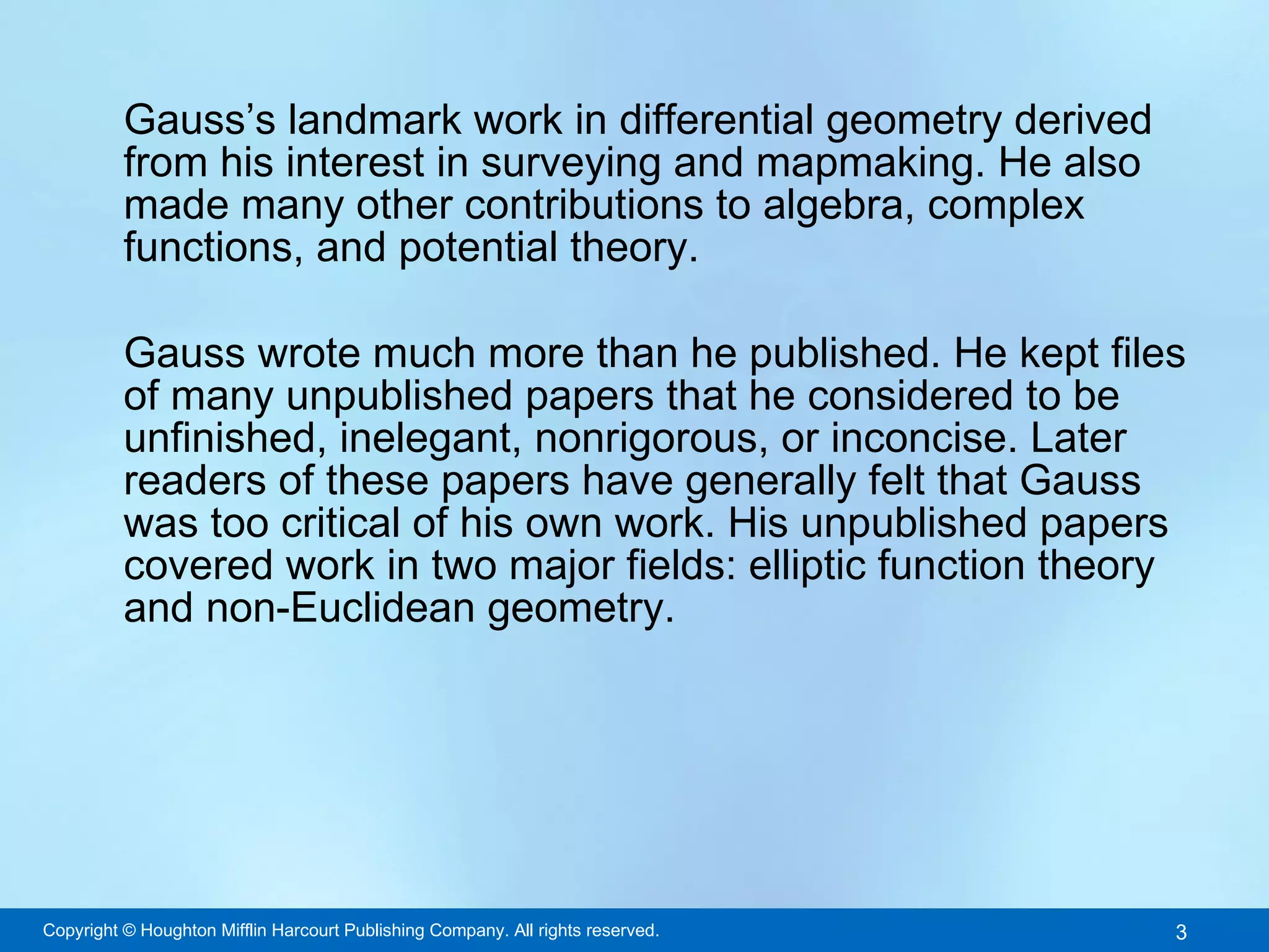 Gauss | PPT
