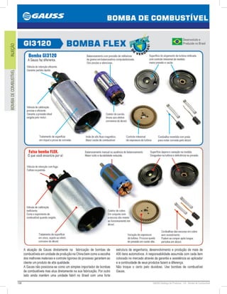 158 GAUSS Catálogo de Produtos - 24 - Bomba de Combustível
BOMBA DE COMBUSTÍVEL
INJEÇÃOBOMBADECOMBUSTÍVEL
 