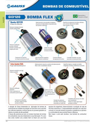 132 GAUSS Catálogo de Produtos - 22 - Bombas de Combustível
BOMBAS DE COMBUSTÍVEL
INJEÇÃO
 