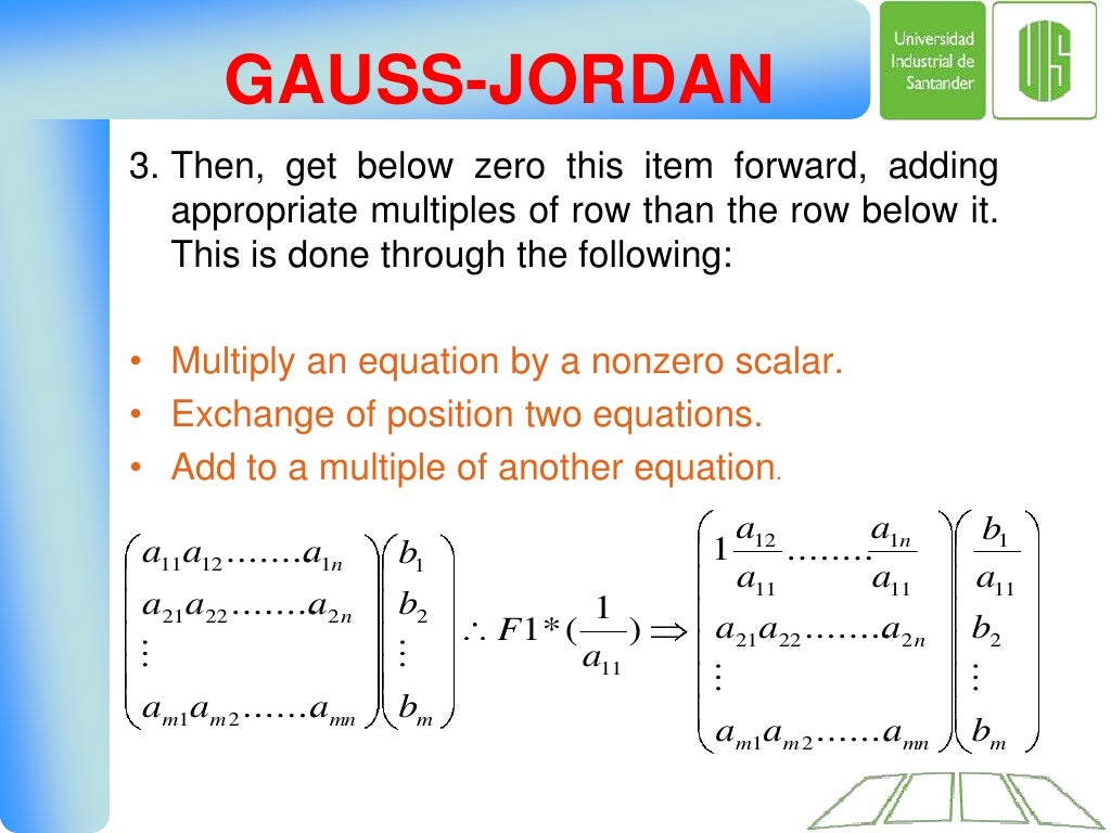 Gauss jordan