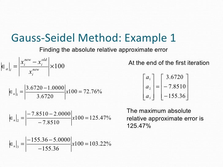 GAUSS SEIDEL EXAMPLE EBOOK GAUSS SEIDEL EXAMPLE EBOOK