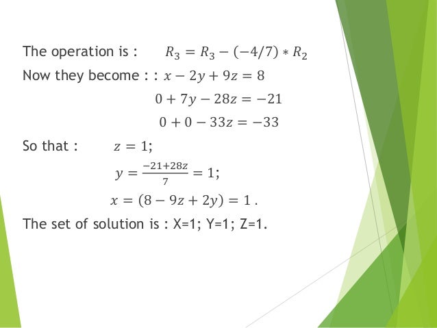 Metodo Di Eliminazione Di Gauss