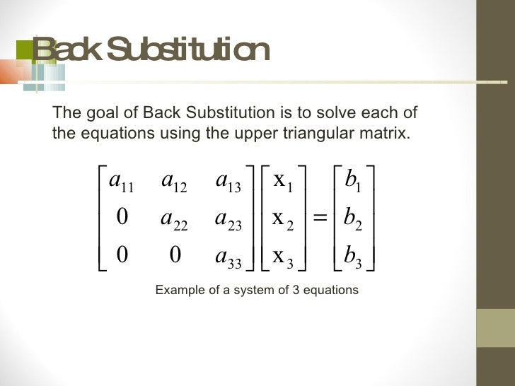 Gauss elimination