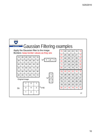 Gaussian filtering 1up | PDF | 3-D Graphics | Computer Software and ...