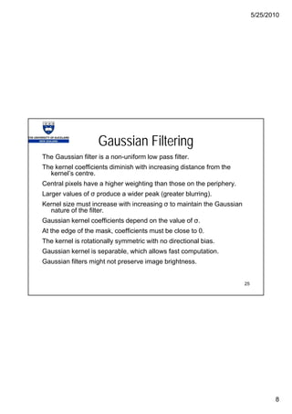 Gaussian filtering 1up | PDF | 3-D Graphics | Computer Software and ...
