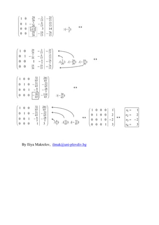 Gauss Jordan Method | PDF