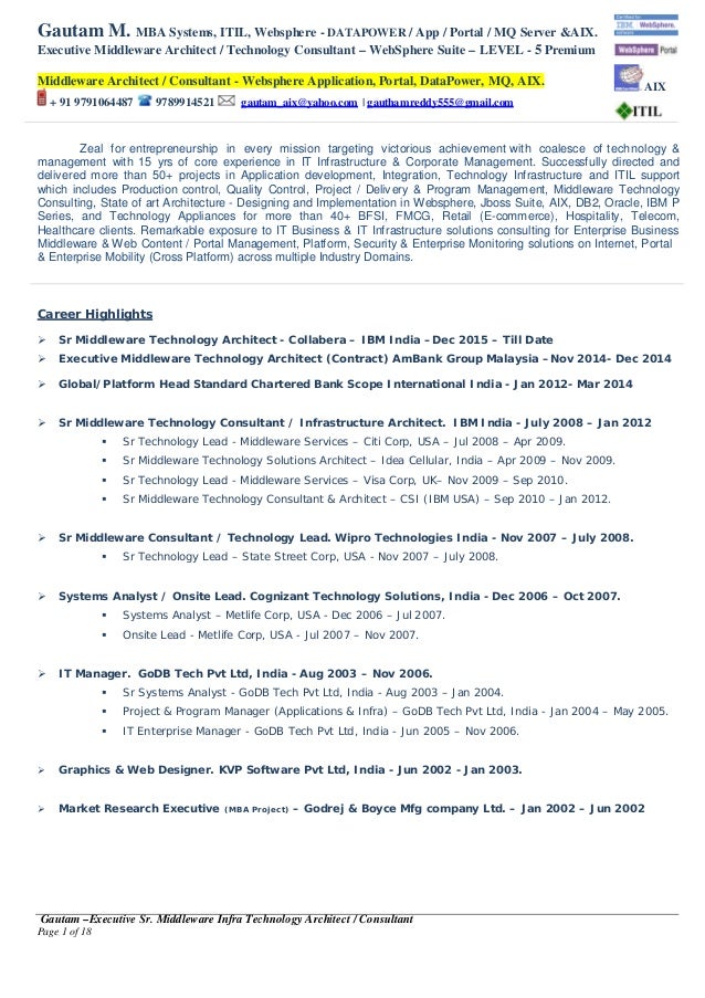 technology consultant resumes