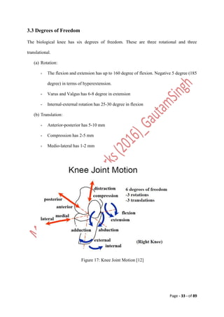 Design and Analysis of Affordable Artificial Knee Joint Model. Motion ...