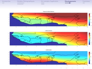 Introduction   Mod`les D´mographiques
                  e     e               Un exemple d’application   D´veloppements
                                                                    e               Conclusion
 