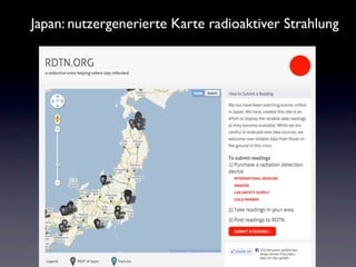 Japan: nutzergenerierte Karte radioaktiver Strahlung
 