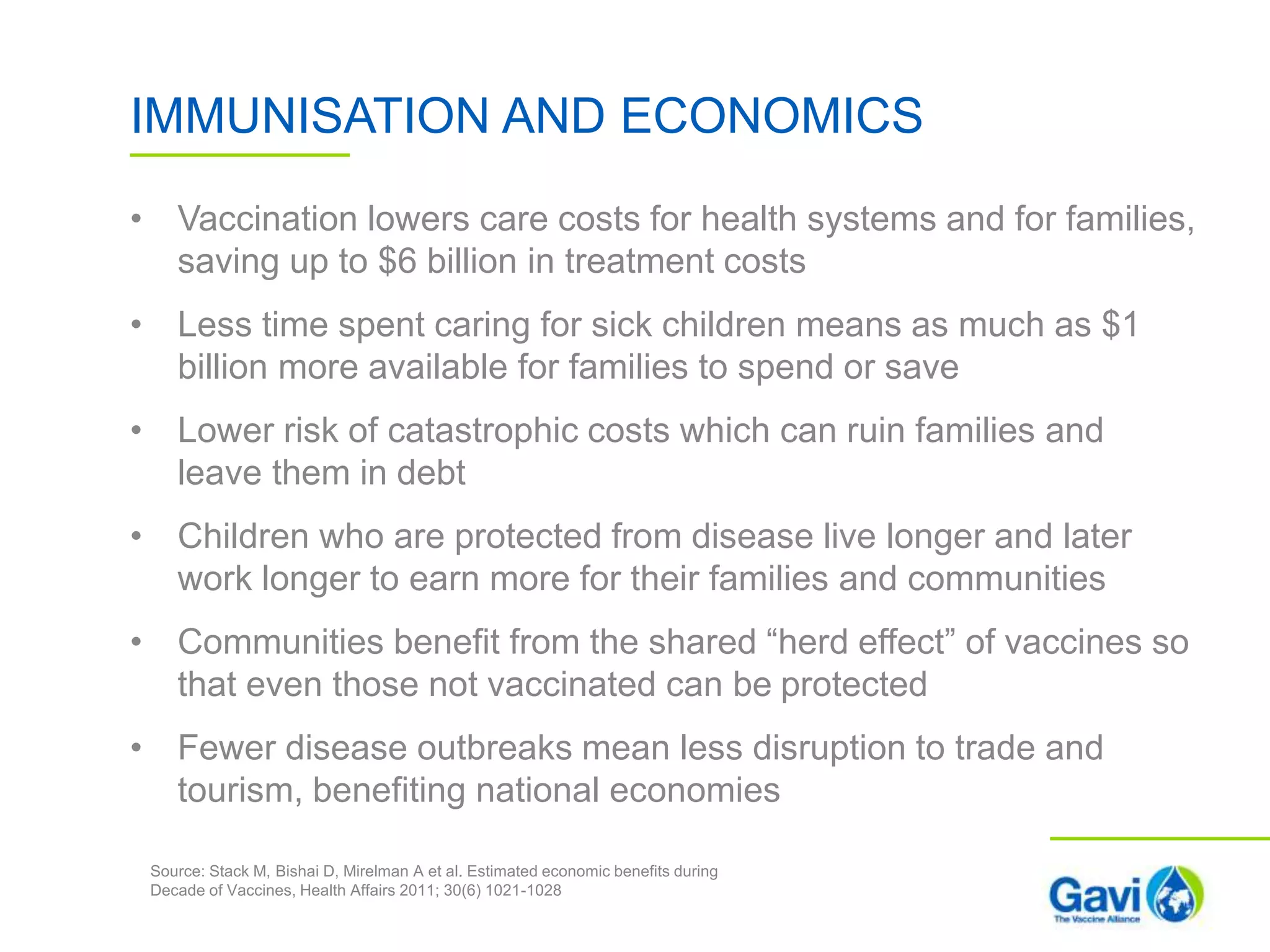 Economic benefits of vaccines | PPTX