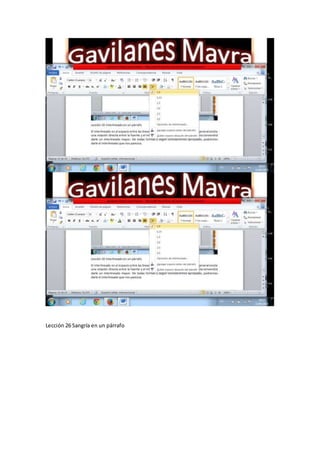 Lección 26 Sangría en un párrafo
 
