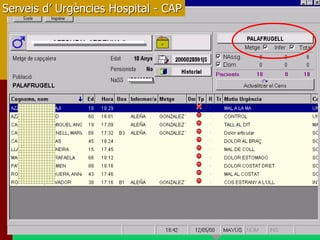 Serveis d’ Urgències Hospital - CAP
 