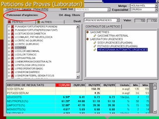 Peticions de Proves (Laboratori)
 