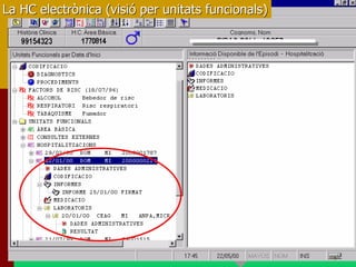 La HC electrònica (visió per unitats funcionals)
 