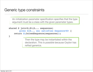 Generic type constraints

                          An initialization parameter speciﬁcation speciﬁes that the type
      ...