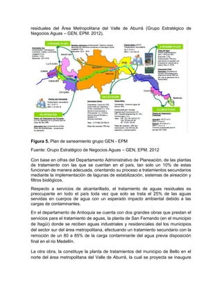 residuales del Área Metropolitana del Valle de Aburrá (Grupo Estratégico de
Negocios Aguas – GEN, EPM. 2012).
Figura 5. Pl...