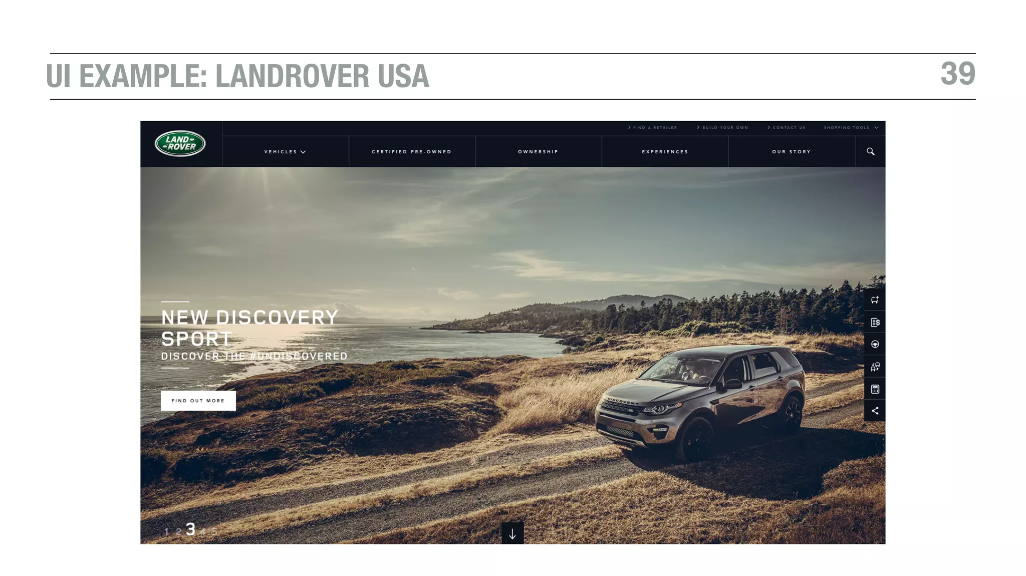 39UI EXAMPLE: LANDROVER USA
 
