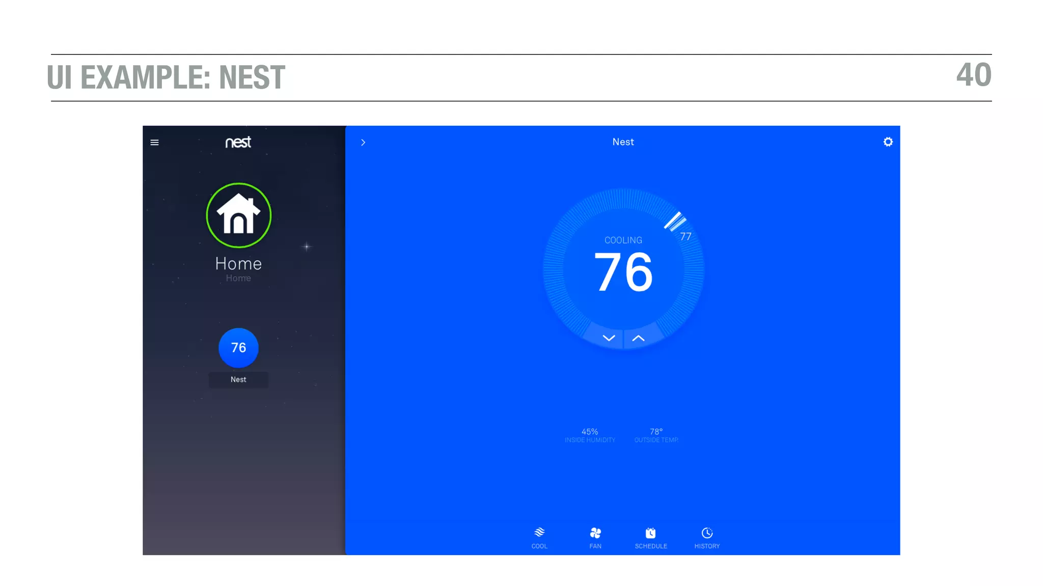 40UI EXAMPLE: NEST
 