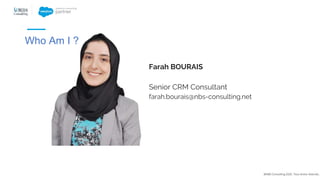 Farah BOURAIS
Senior CRM Consultant
farah.bourais@nbs-consulting.net
@NBS Consulting 2020. Tous droits réservés.
Who Am I ?
 