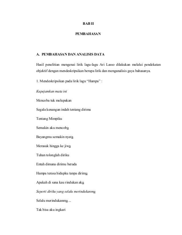 Ari Lasso Mengejar Matahari Lirik – Sedang