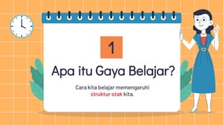 Apa itu Gaya Belajar?
1
Cara kita belajar memengaruhi
struktur otak kita.
 