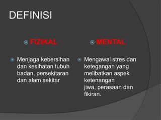 Definisi mental yang sihat