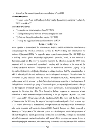 A study on the need for paradigm shift in teacher education in ...