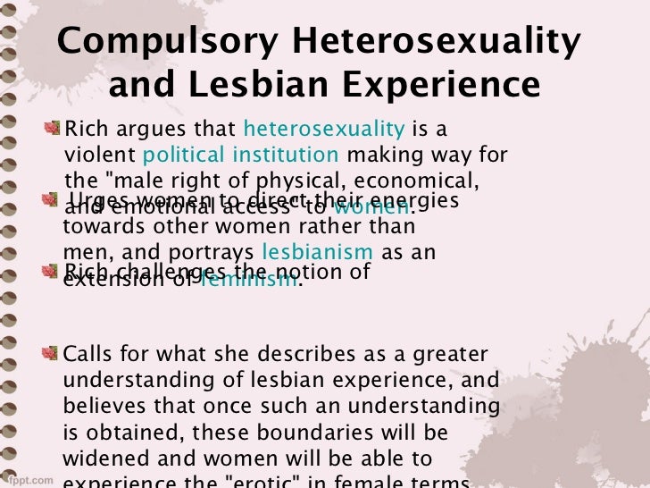 Compulsory heterosexuality adrienne rich essay