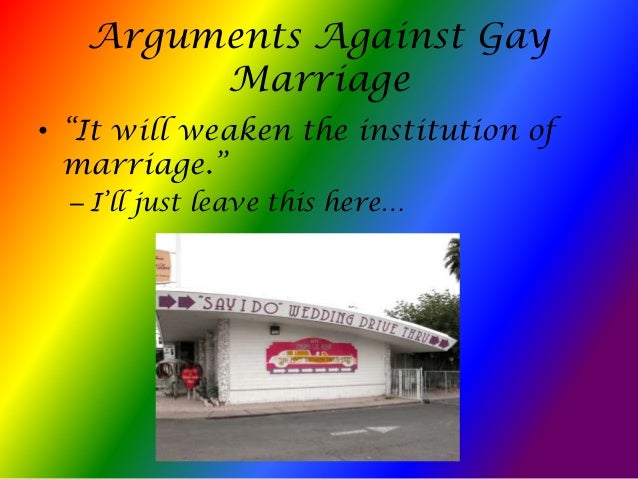 Thesis against gay marriage