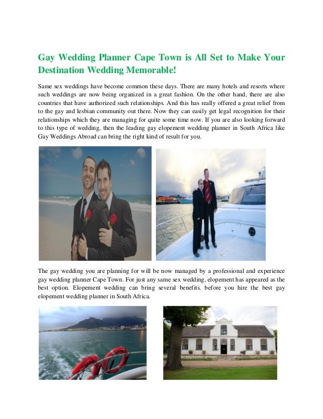 Gay Wedding Planner Cape Town Is All Set To Make Your Destination Wed