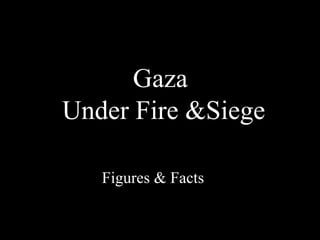 Figures & Facts Gaza  Under Fire &Siege 