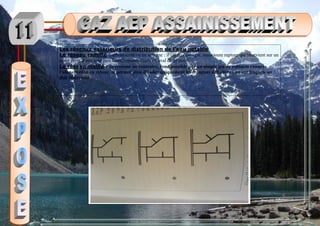 Les réseaux extérieurs de distribution de l’eau potable
Le réseau ramifié : arborescent ou en antenne : il est économique, mais toute rupture qui intervient sur un
point prive d’eau tous mes branchements situés en aval de ce point.
Le réseau maillé : ce système au contraire, rend possible par un simple jeu de robinets vannes
l’alimentation en retour, et permet ainsi d’isoler uniquement les tronçons défectueux ou sur lesquels on
doit intervenir
 