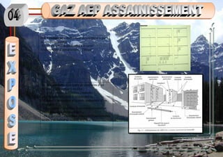 2)-Un compteur ; disposition de compteur a gaz ;
a) compteur central
b) compteurs d’appartement a la cave
c) compteurs d’appartement a l’étage
3)- des conduits :Les types de conduites d’un
Réseau d’alimentation en Gaz :
On y trouve différentes conduites :
-De distribution pour le réseau public ;
-Générale raccordant plusieurs immeubles d’un
ensemble ;
-D’immeuble : conduite horizontale alimentant
plusieurs colonnes montantes ;
-De Coursive : alimentant plusieurs branchements
situés a un même niveau
 